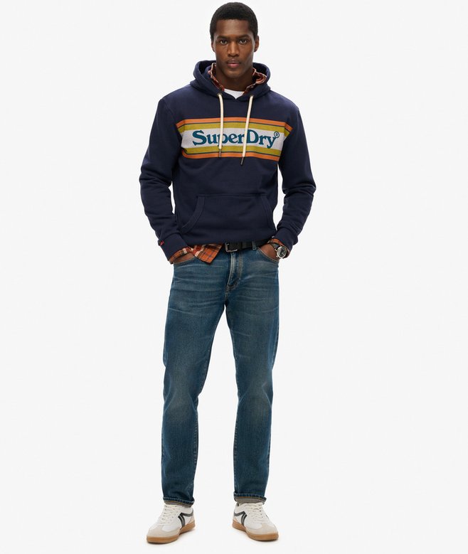 Venue Logo Striped Relaxed Hoodie