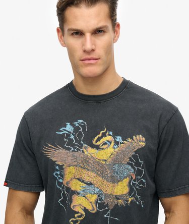 T-shirt ample à motif Biker Rock Image 3