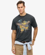 T-shirt ample à motif Biker Rock