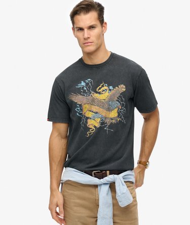 T-shirt ample à motif Biker Rock Image 1