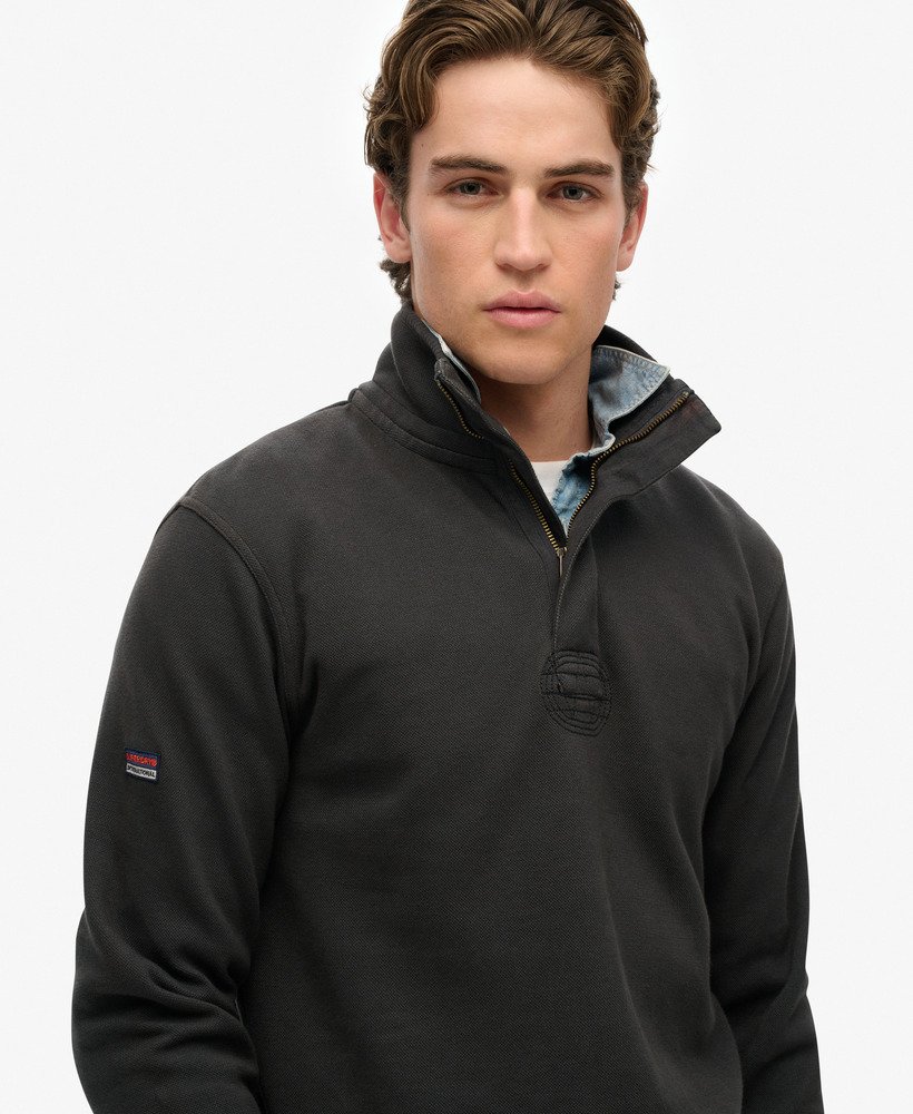 Sweat Superdry Technique Homme Demi-Zip Bleu XL - 93% Polyester - Occasion