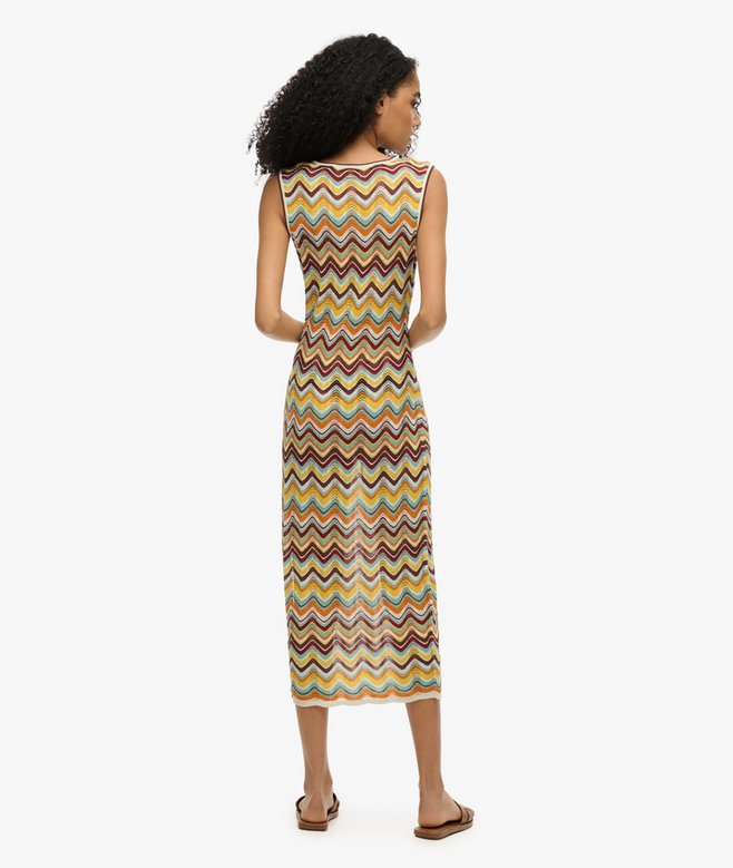 Zig Zag Knit Midi Dress