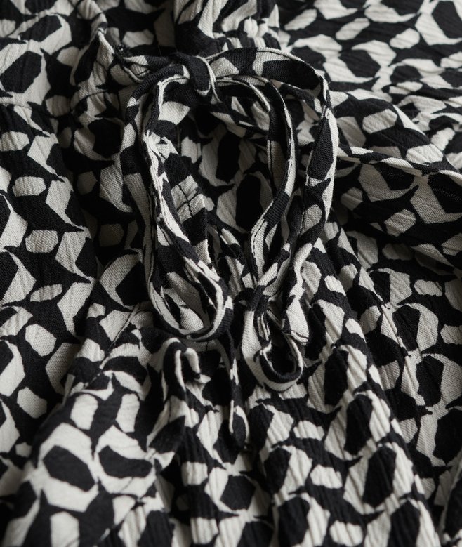 Short Sleeve Printed Mini Wrap Dress
