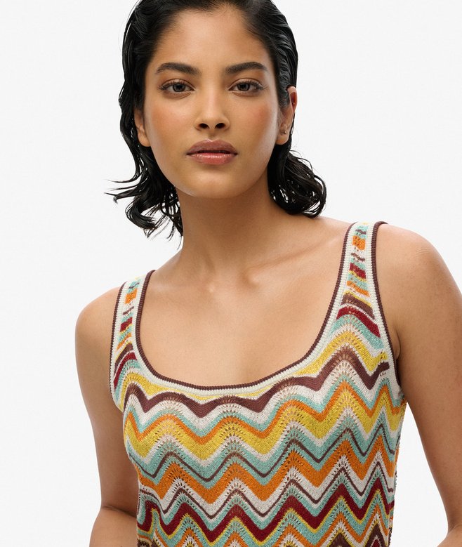 Zig Zag Knit Mini Dress