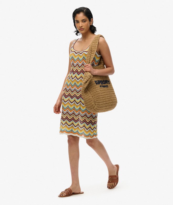 Zig Zag Knit Mini Dress