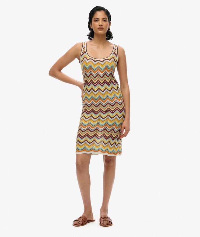Zig Zag Knit Mini Dress