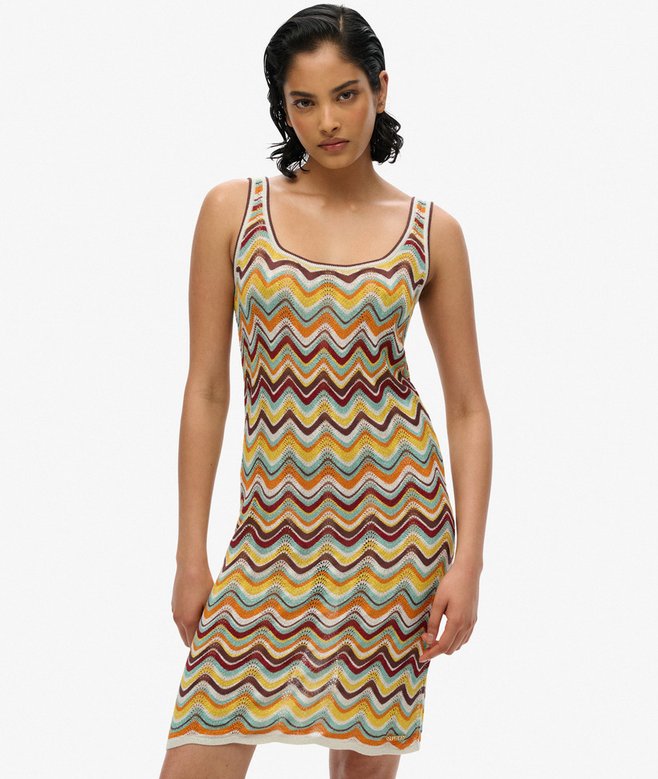 Zig Zag Knit Mini Dress