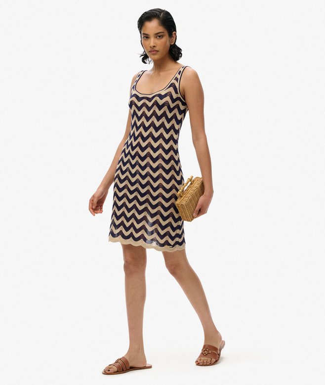 Zig Zag Knit Mini Dress