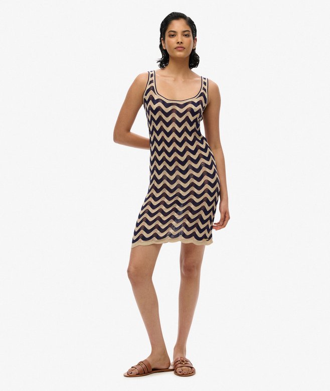 Zig Zag Knit Mini Dress