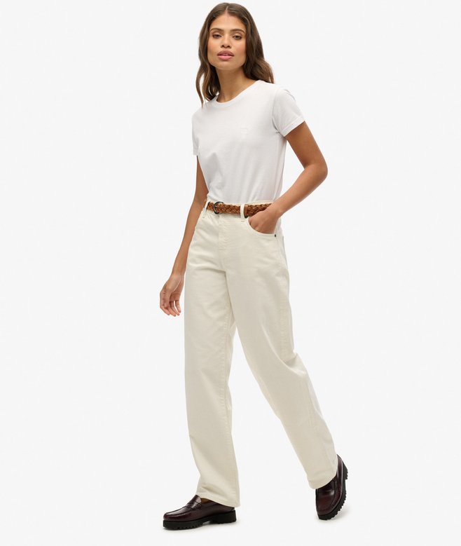 Mid Rise Wide Leg Jeans