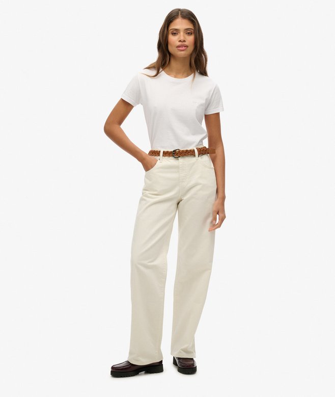 Mid Rise Wide Leg Jeans