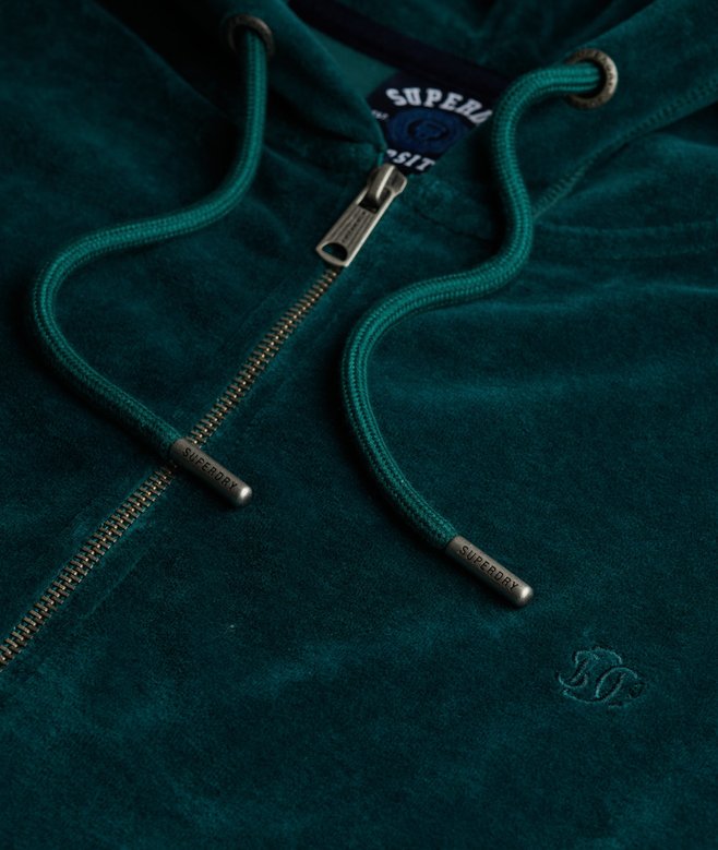 Velour Zip Hoodie