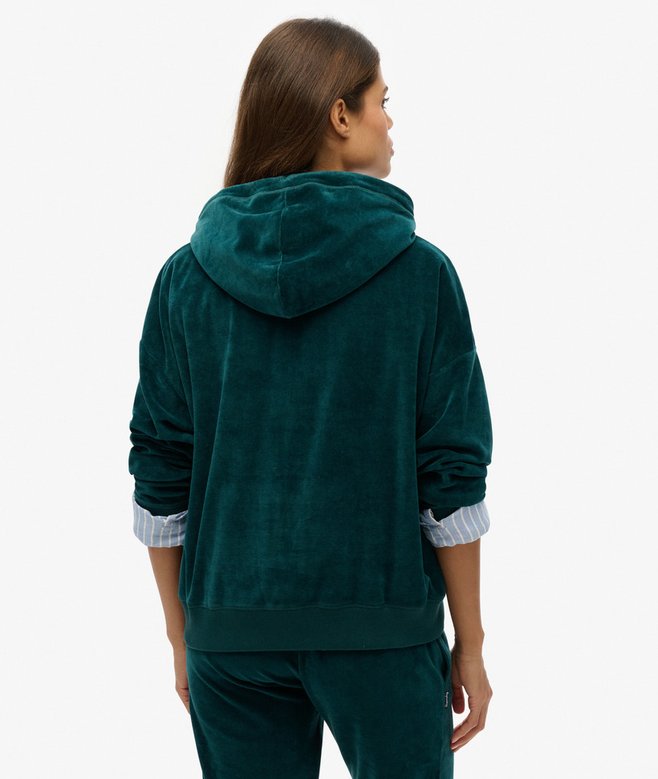 Velour Zip Hoodie