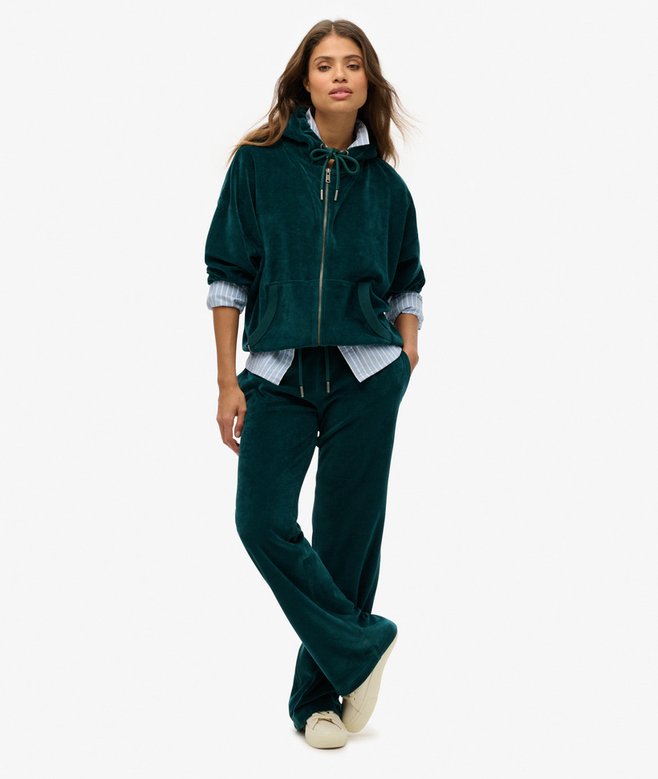 Velour Zip Hoodie