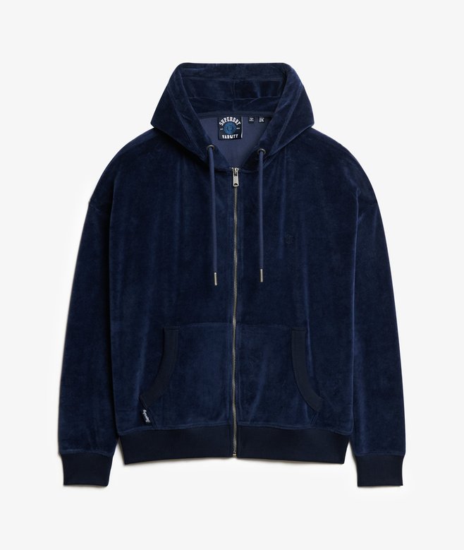 Velour Zip Hoodie
