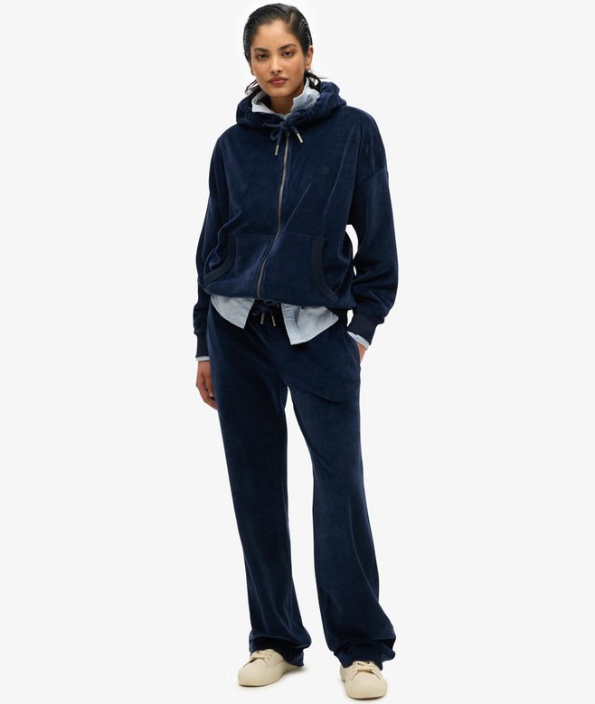 Velour Zip Hoodie