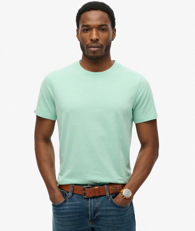 Superdry, T.Shirt Essential Logo EMB Tee, M1011245A, Spearmint Light Green, L, Man, Adulto