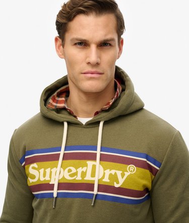 Sweat à capuche décontracté à rayures et logo Venue Image 3