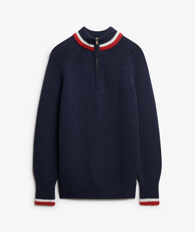 Tipped Half Zip Jumper