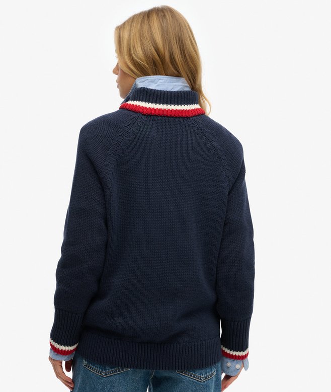 Tipped Half Zip Jumper