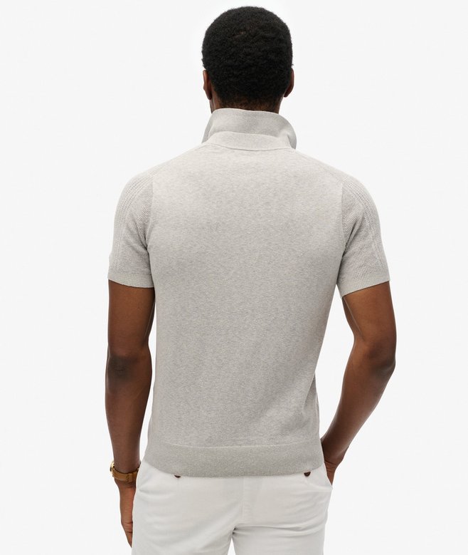 Short Sleeve Knitted Polo Shirt
