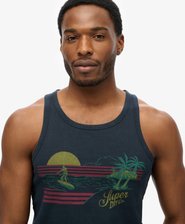Outdoor-singlet med striper