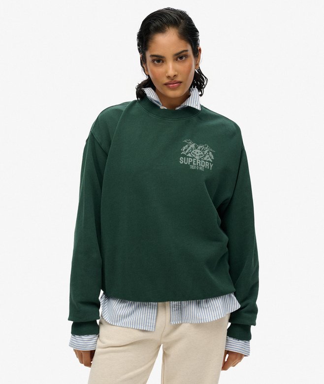 Lo-Fi Outdoor Mono Loose Crew Sweatshirt