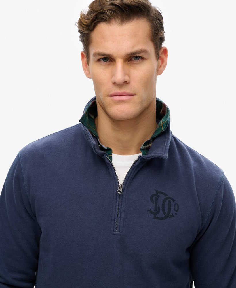 mens The Merchant Store- Quarter Zip Sweatshirt in CLASSIC NAVY