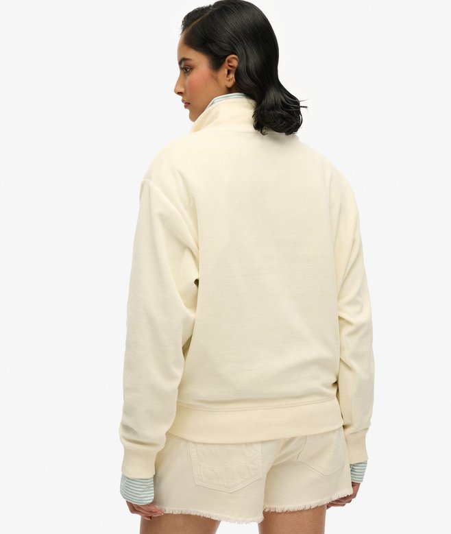 Velour Half Zip Sweatshirt