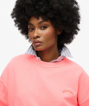 Essential Logo Relaxed Crew Sweatshirt Image 3