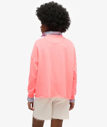 Essential Logo Relaxed Crew Sweatshirt Image 4