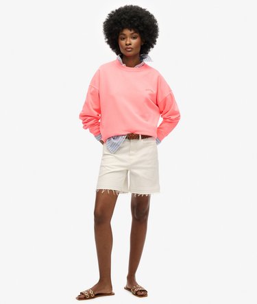 Essential Logo Relaxed Crew Sweatshirt Image 2
