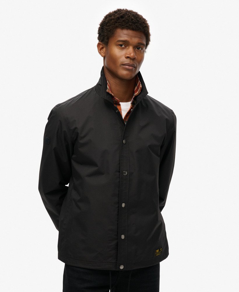 mens Surplus Otto Coach Jacket in Black | Superdry US