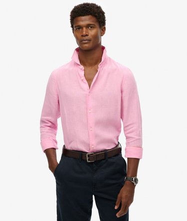 Vacation Long Sleeved Linen Shirt Image 1