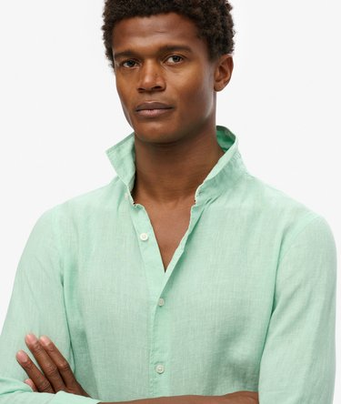 Vacation Long Sleeved Linen Shirt Image 3