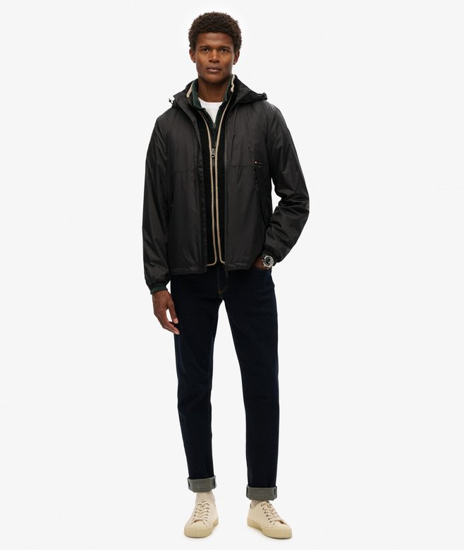 Hooded Logo Windbreaker Jacket