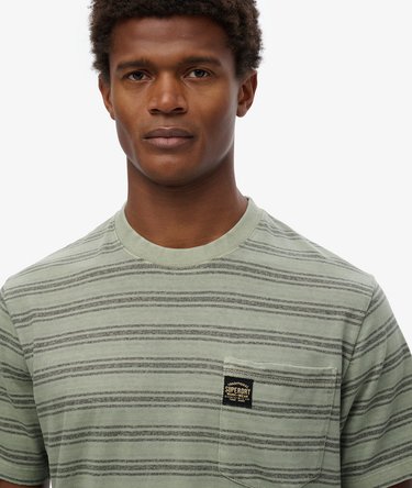 Contrast Stripe Pocket T-Shirt Image 3