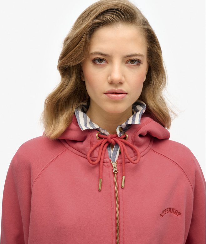 Essential Logo Oversized Raglan Zip Hoodie
