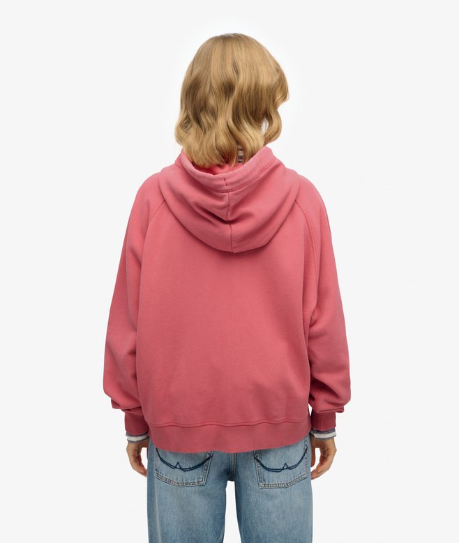 Essential Logo Oversized Raglan Zip Hoodie