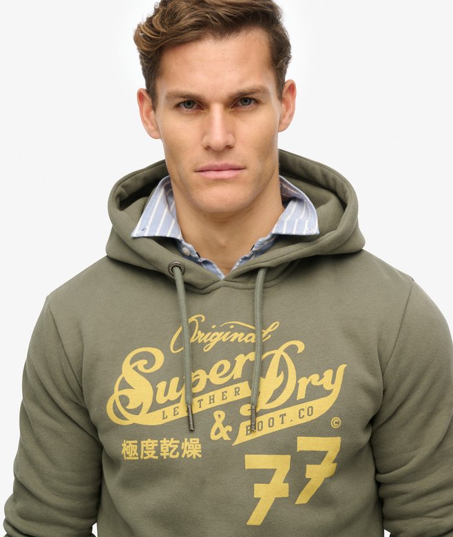 Leather & Boot Co Script Hoodie