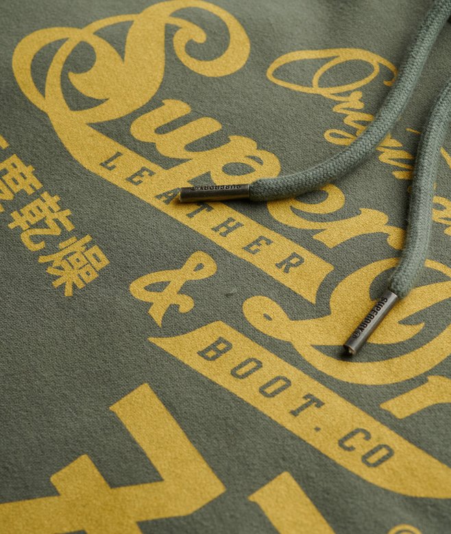 Leather & Boot Co Script Hoodie