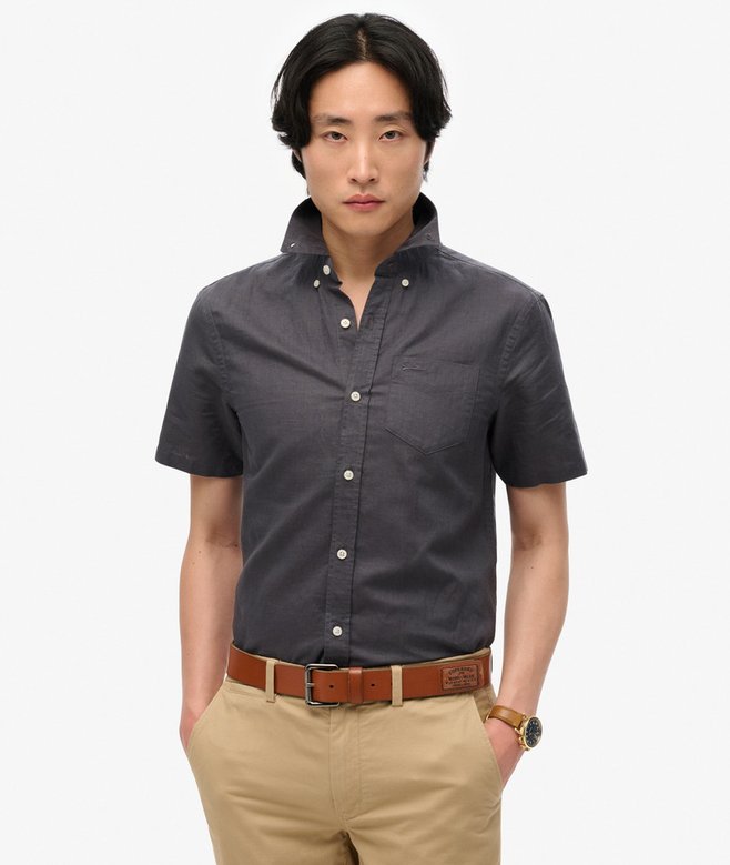 Cotton Linen Short Sleeve Shirt