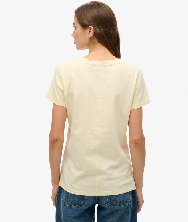 Suika Metallic Relaxed V-Neck T-Shirt