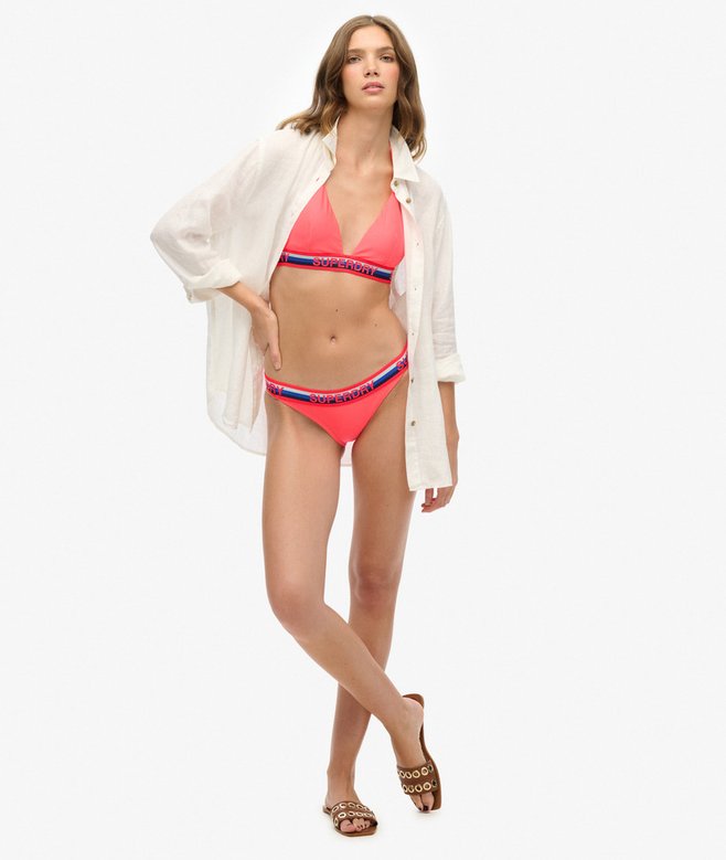 Triangle Stripe Bikini Top