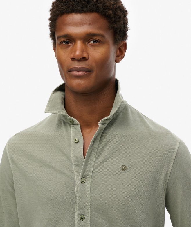 Chemise Homme Superdry Manches Longues - Taille M Couleur Bordeaux - Coton Qualité
