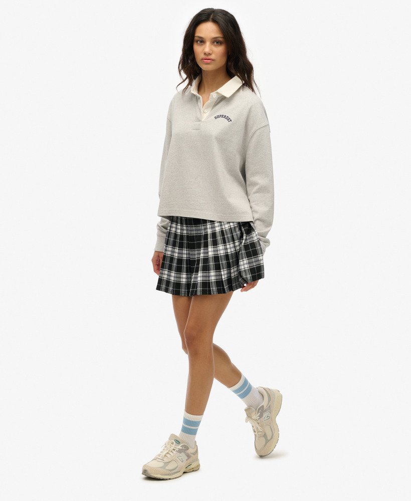 Jupe Trapèze Plissée à Carreaux Pour Femme - Taille Haute, Longueur Mini, Fermeture élastique Et Zip - 7