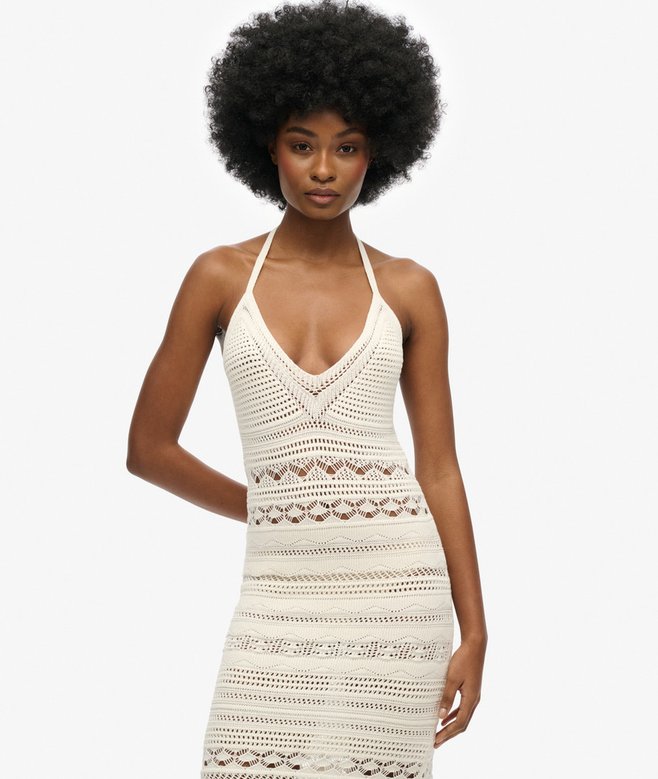 Crochet Tassel Midi Dress