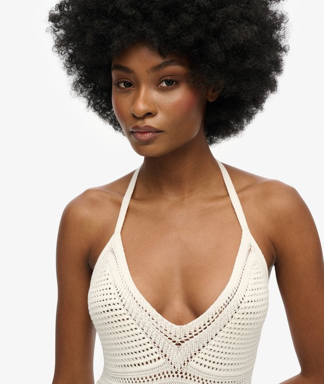 Crochet Tassel Midi Dress