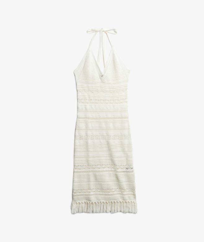 Crochet Tassel Midi Dress