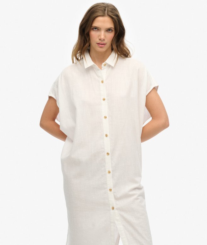 Oversized Midi Shirt Dress